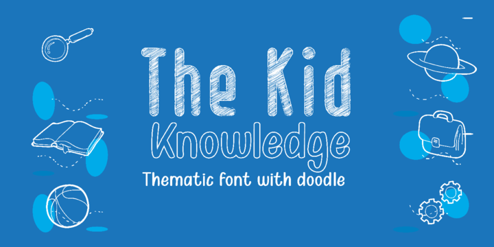 Przykład czcionki Kid Knowledge Clipart