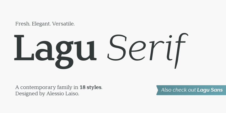 Przykład czcionki Lagu Serif SemiBold Italic