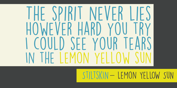 Przykład czcionki Lemon Yellow Sun Bold
