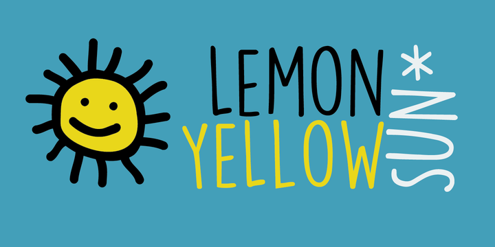 Przykład czcionki Lemon Yellow Sun Italic