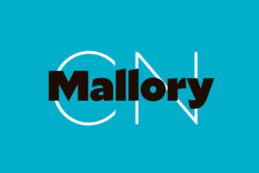 Przykład czcionki Mallory Condensed Bold Italic