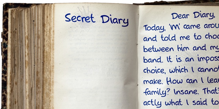 Przykład czcionki Secret Diary Regular