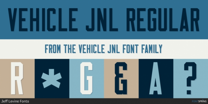 Przykład czcionki Vehicle JNL Oblique