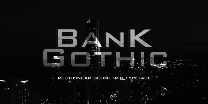 Przykład czcionki Bank Gothic
