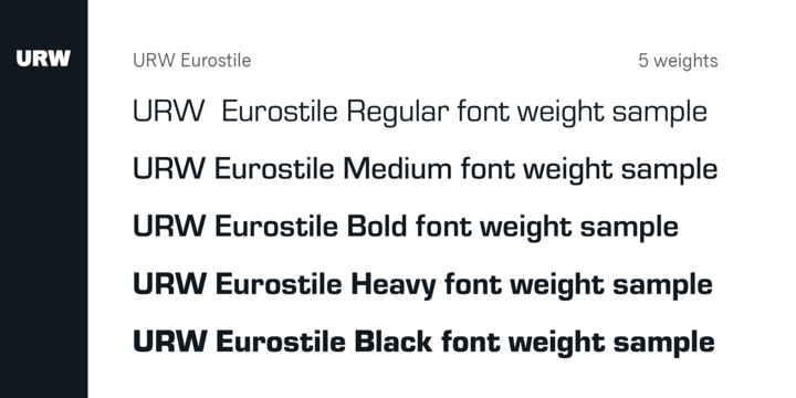 Przykład czcionki Eurostile Bold