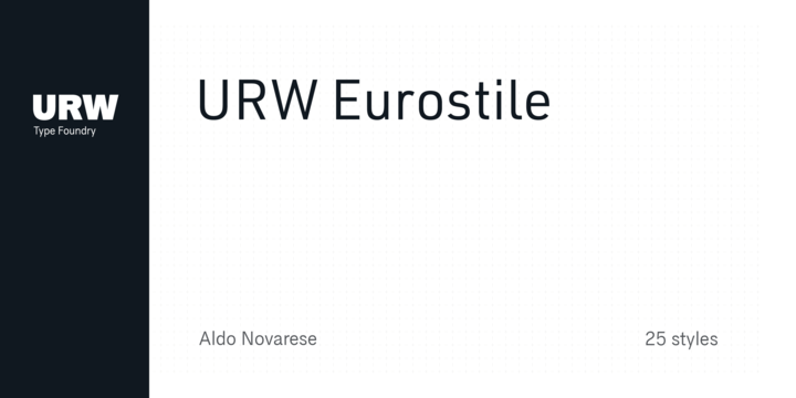 Przykład czcionki Eurostile