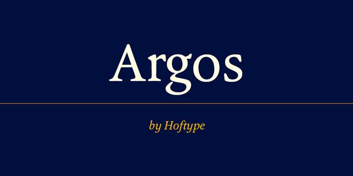 Przykład czcionki Argos