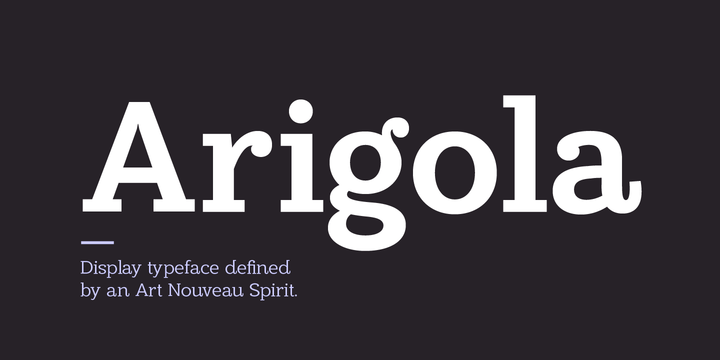 Przykład czcionki Arigola Regular