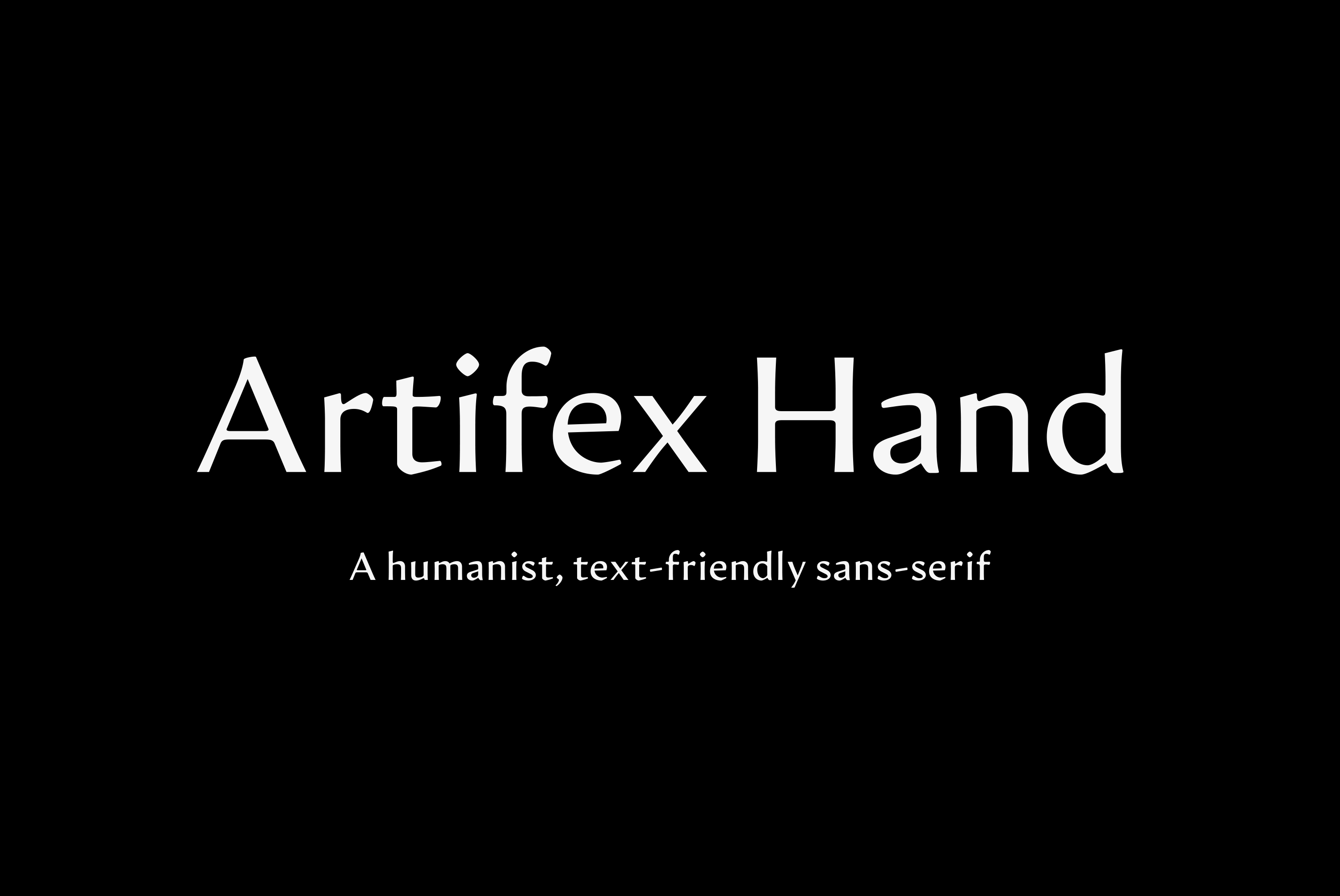 Przykład czcionki Artifex Hand CF