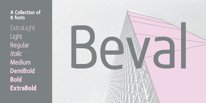 Przykład czcionki Beval Extra Bold