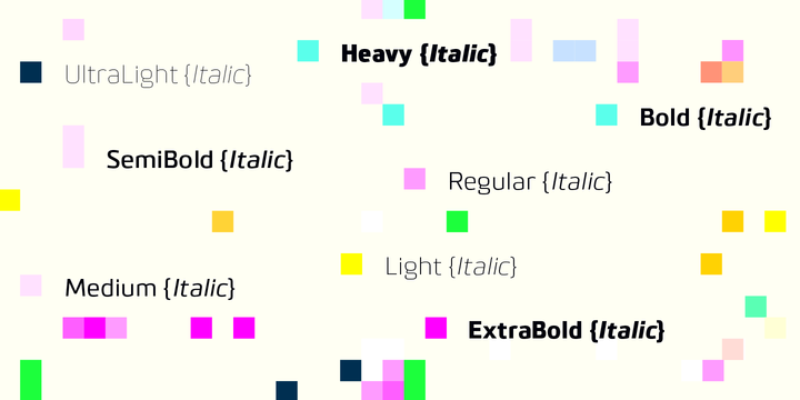 Przykład czcionki Bitner Italic