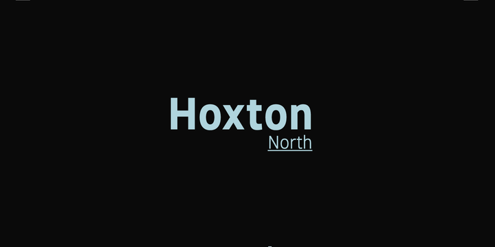 Przykład czcionki Hoxton North