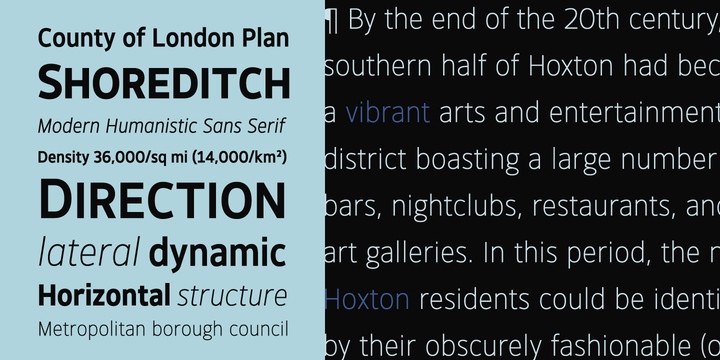 Przykład czcionki Hoxton North Extra Bold Italic