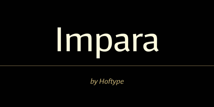 Przykład czcionki Impara Light Italic