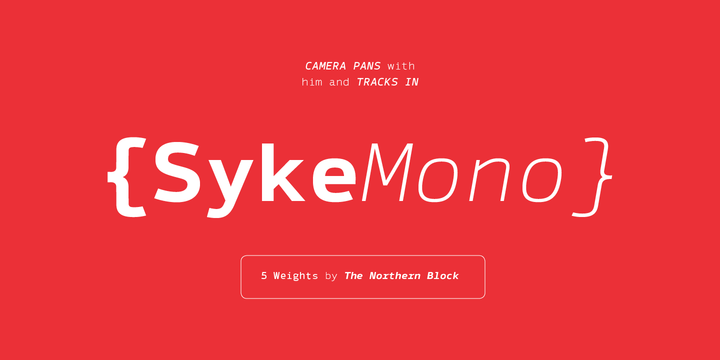 Przykład czcionki Syke Mono