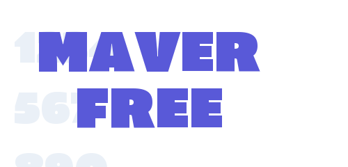 Przykład czcionki Maver Free Regular