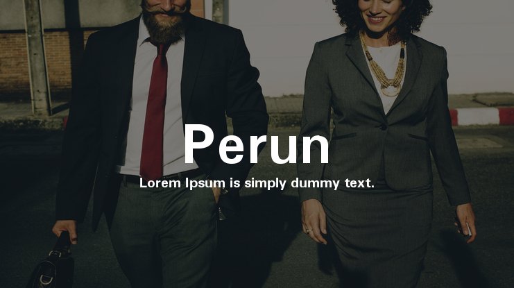 Przykład czcionki Perun Bold