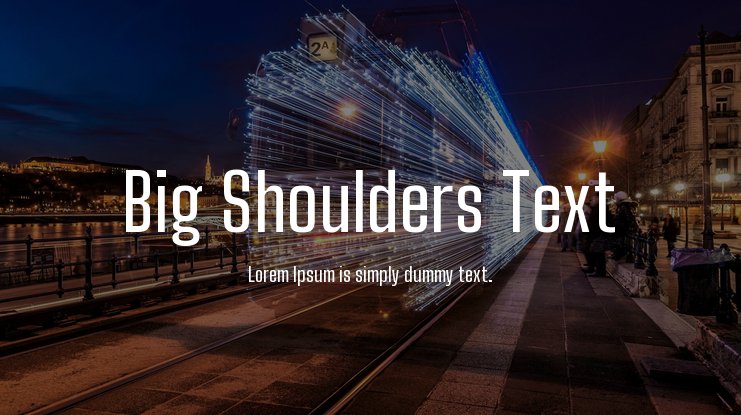 Przykład czcionki Big Shoulders Inline Text Thin