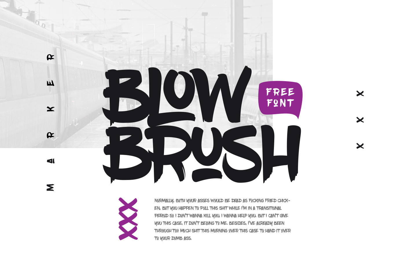 Przykład czcionki Blow Brush