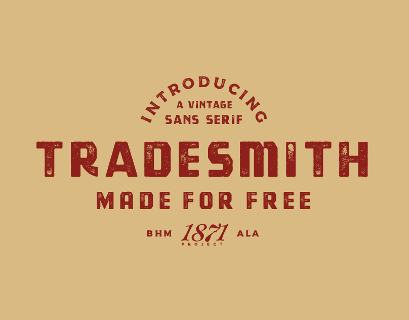 Przykład czcionki Tradesmith Stamp