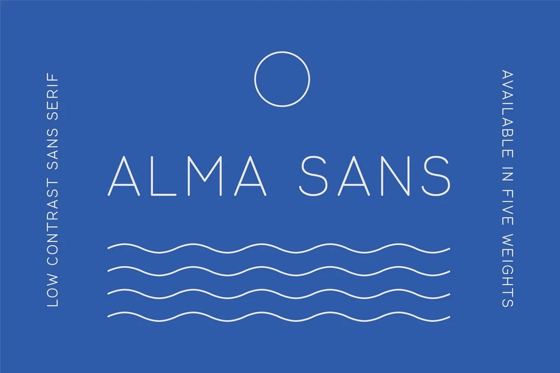 Przykład czcionki Alma Sans