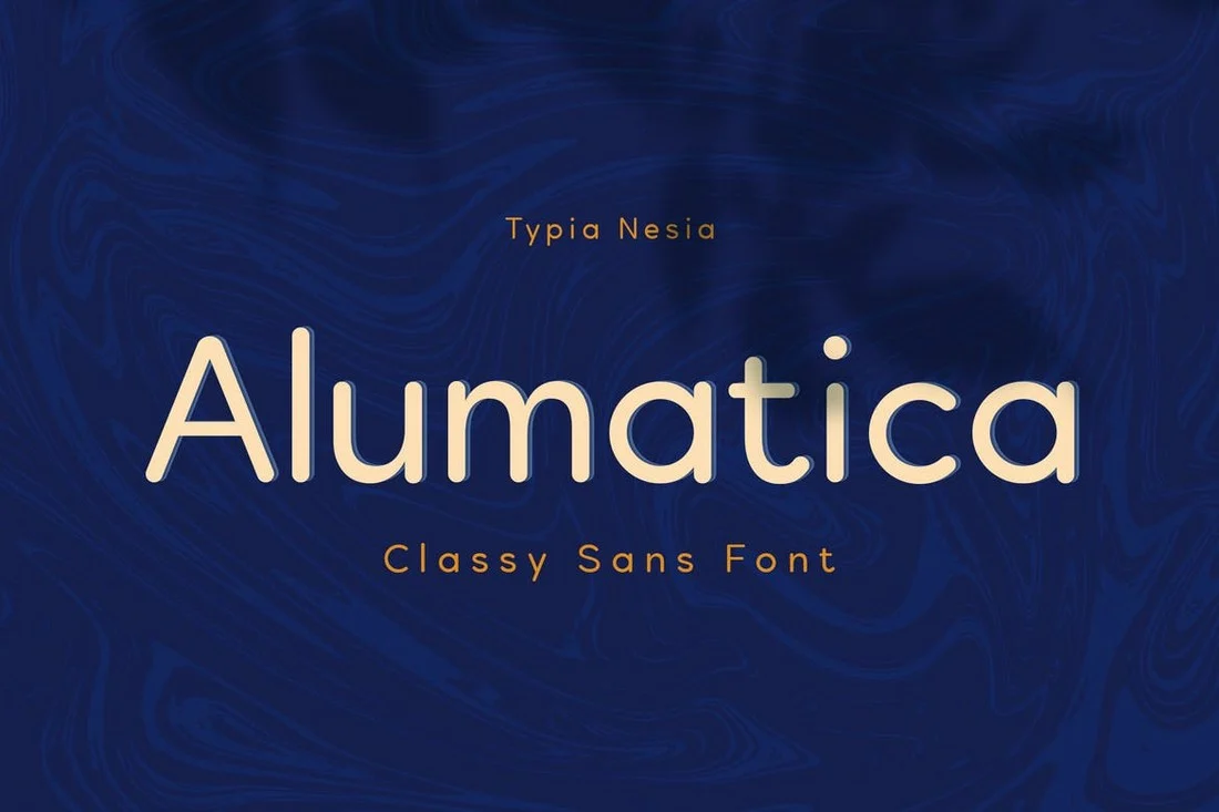 Przykład czcionki Alumatica