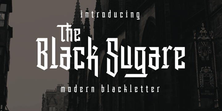 Przykład czcionki The Black Sugare