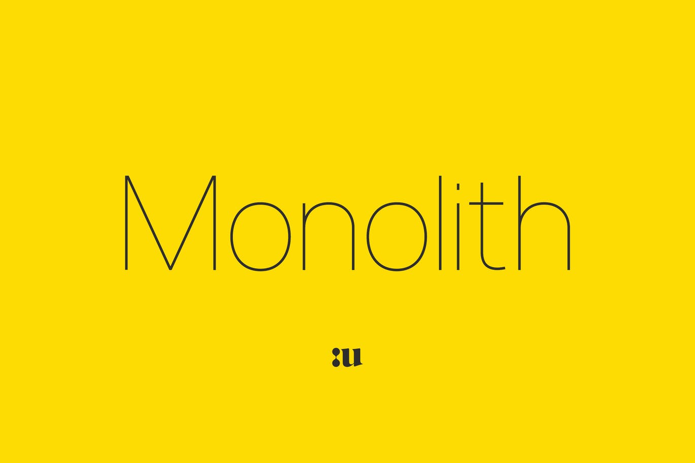 Przykład czcionki Monolith