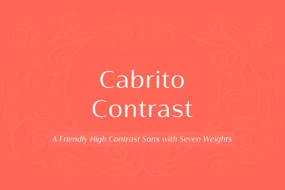 Przykład czcionki Cabrito Contrast Ext Light Italic