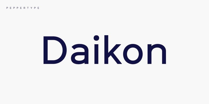 Przykład czcionki Daikon Extra Light