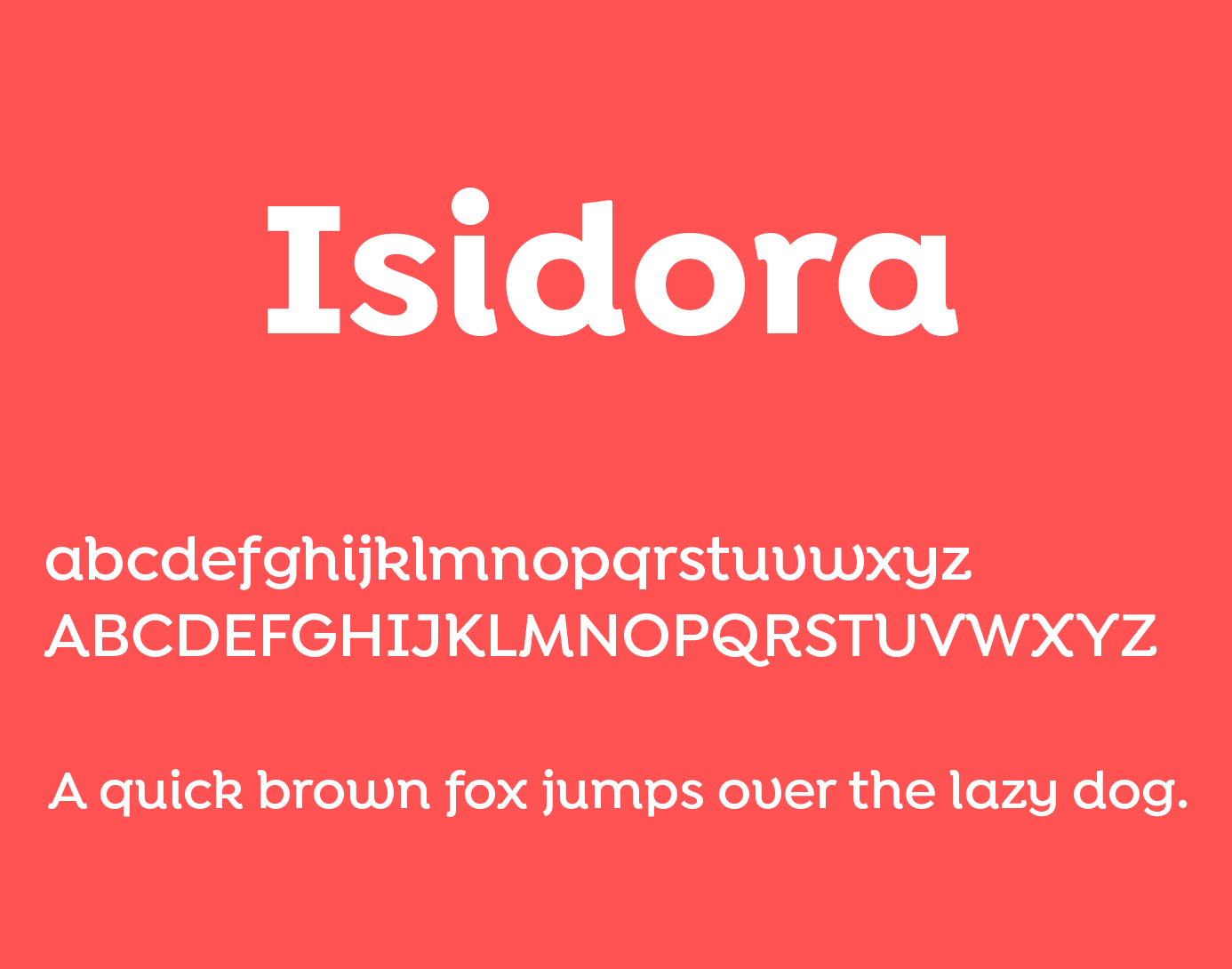 Przykład czcionki Isidora
