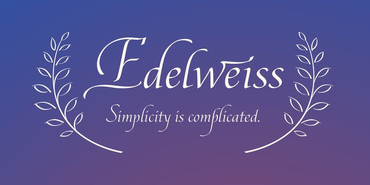 Przykład czcionki Edelweis Script
