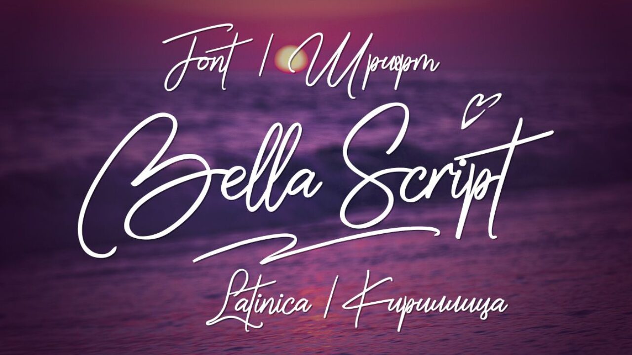 Przykład czcionki Bella Script Script