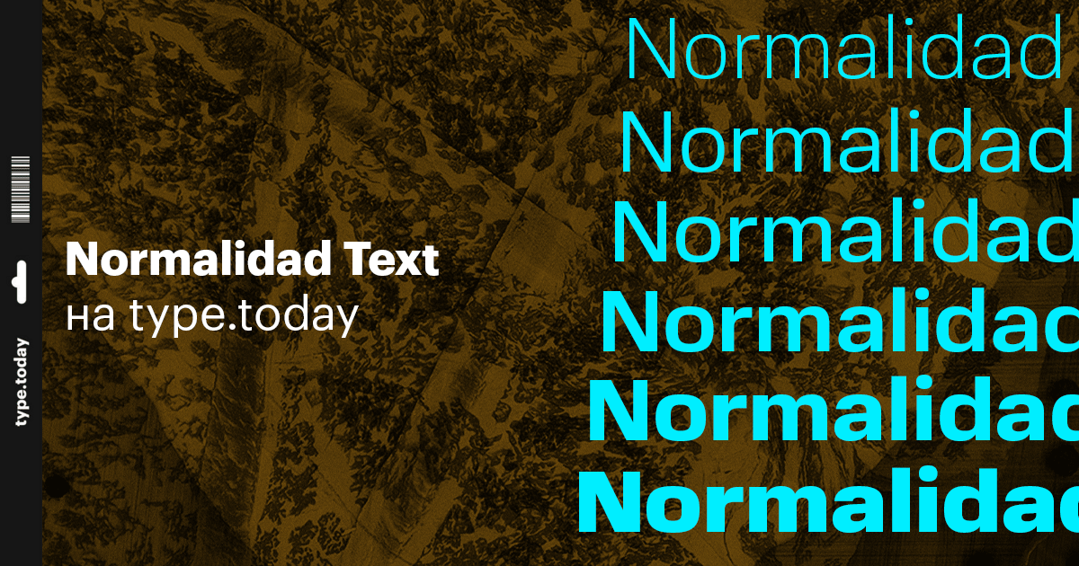 Przykład czcionki Normalidad Text Thin