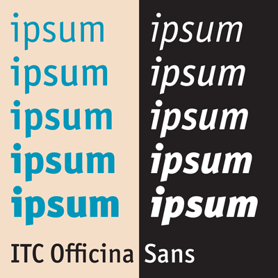 Przykład czcionki Officina Sans Medium Italic