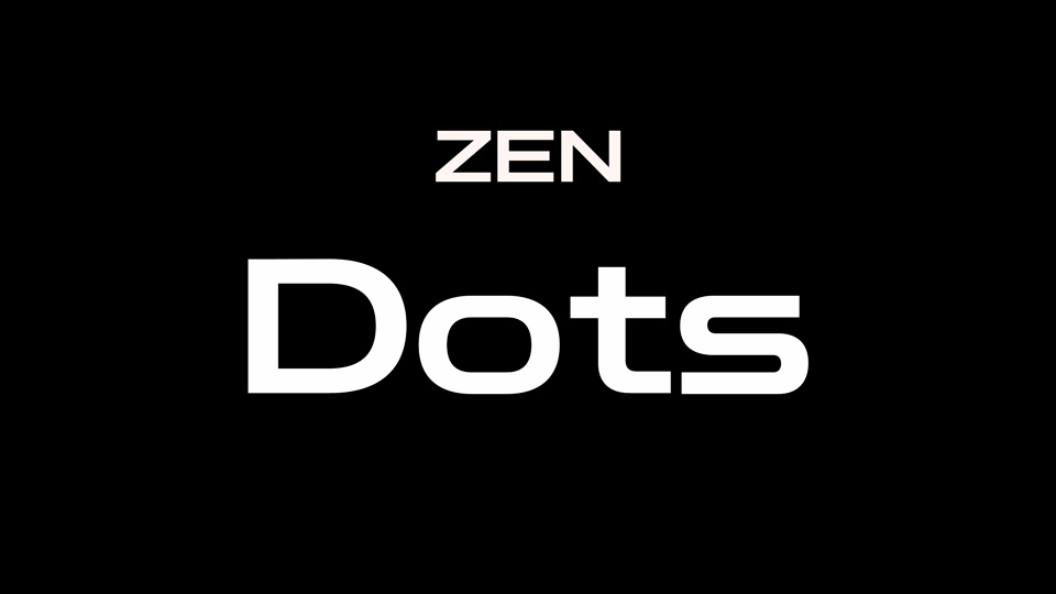 Przykład czcionki Zen Dots