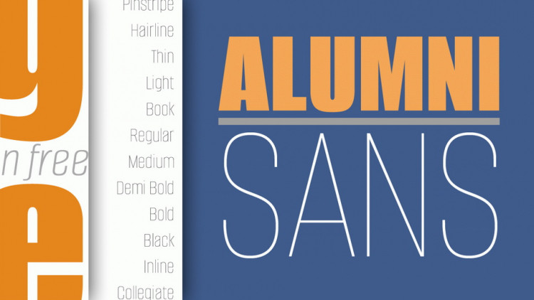 Przykład czcionki Alumni Sans