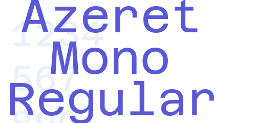 Przykład czcionki Azeret Mono Thin