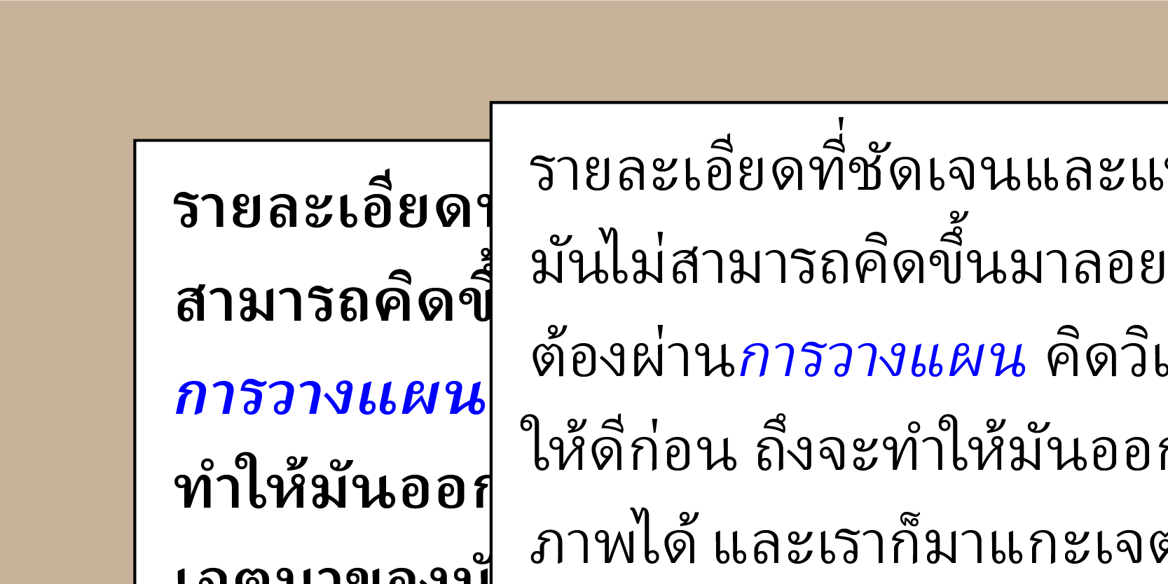Przykład czcionki Adobe Thai Bold Italic