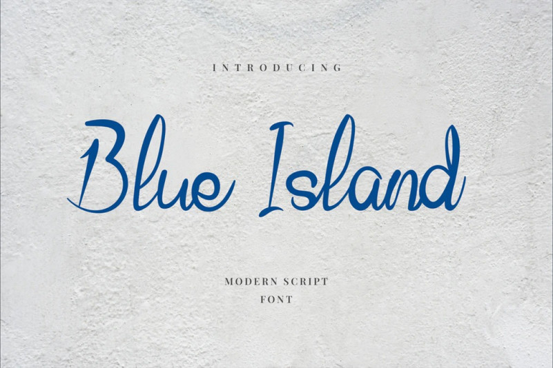 Przykład czcionki Blue Island