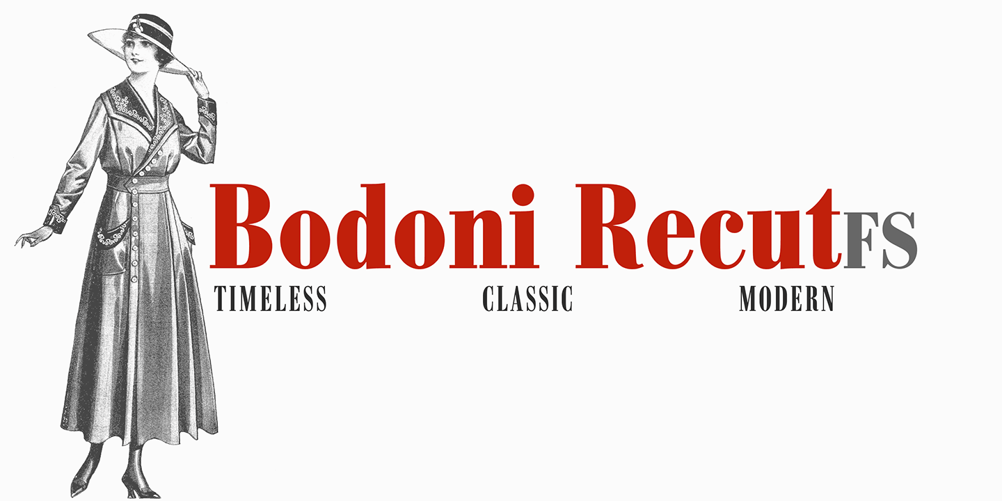 Przykład czcionki Bodoni Recut