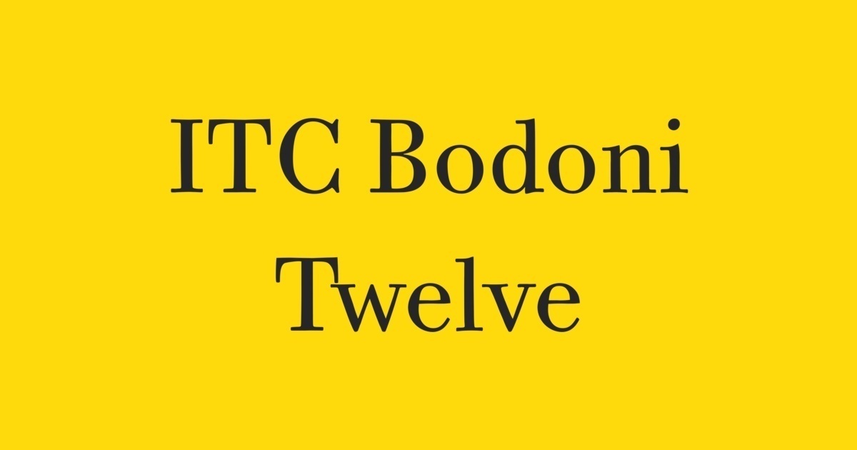 Przykład czcionki Bodoni Twelve Bold OS