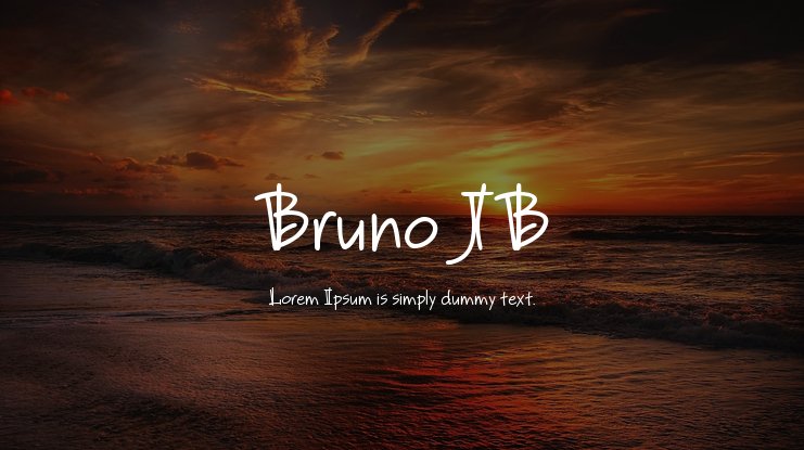 Przykład czcionki Bruno JB