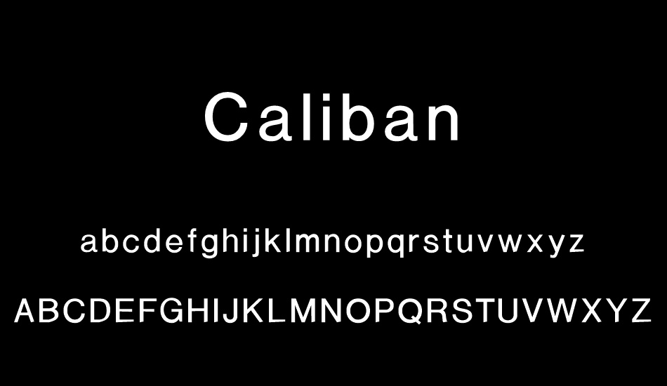 Przykład czcionki Caliban Regular