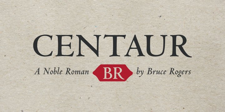 Przykład czcionki Centaur Italic