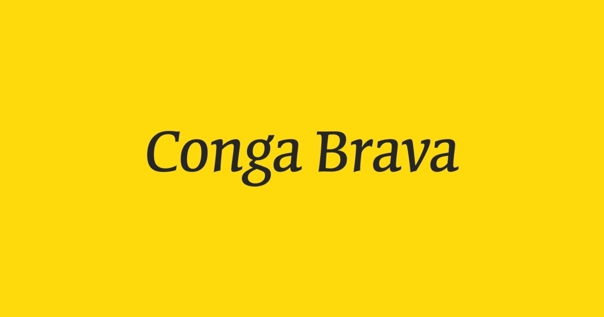 Przykład czcionki Conga Brava