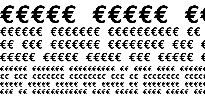 Przykład czcionki Euro Mono Italic
