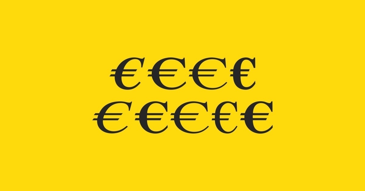 Przykład czcionki Euro Serif Bold Italic