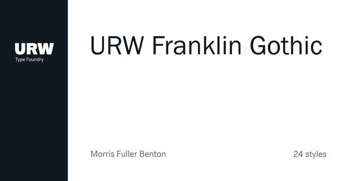 Przykład czcionki Franklin Gothic Condensed