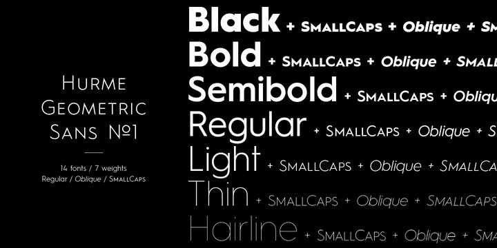 Przykład czcionki Hurme Geometric Sans No.1 Black Obl